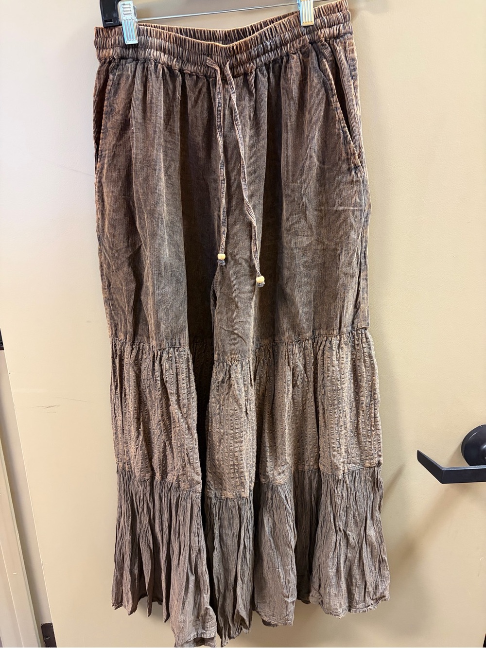 Young Threads Boho Tiered Patch Lace Trail Pants
